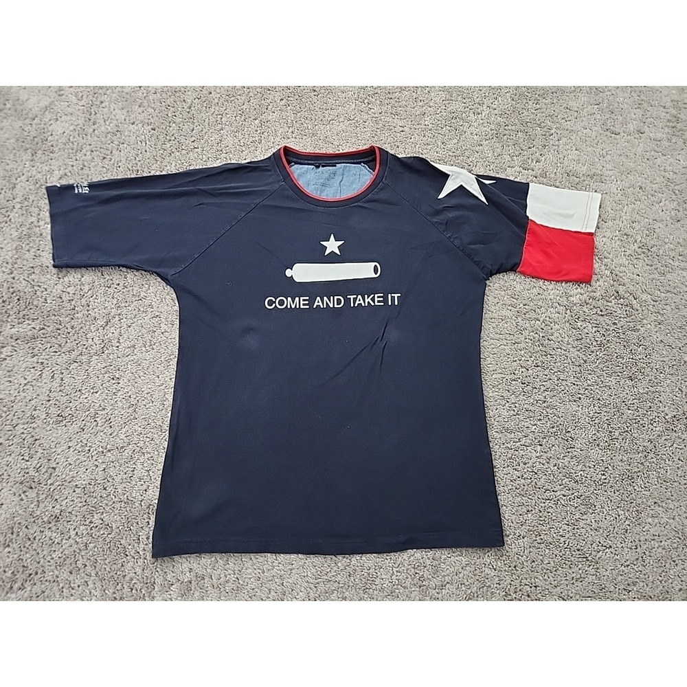 Rock Point T Shirt Mens XL Navy Texas Pride "Come and Take It" Paradise History